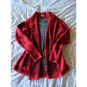Old Navy Red-Orange/Cranberry Tribal Print Sweater